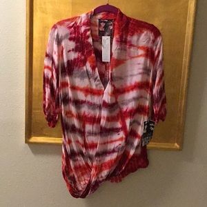 YOUNG FABULOUS & BROKE TieDye Asymmetrical Top NWT